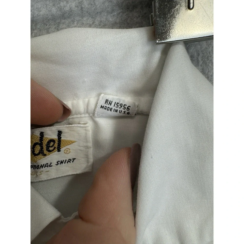 VTG Model‎ Tails Kids Shirt Sz 2 White Peter Pan Collar Perm Press USA